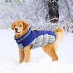 Lelepet Dog Coat Warm Dog Winter Coat Waterproof Dogs Jacket with Harness Built in Reflective Pet Fleece Vest Zip-Up Cold Weather Coats for Large Dogs Turtleneck & Windproof Coats Pitbull Blue 2XL
