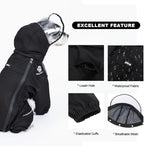 PINA Waterproof Dog Jacket with Hood, Lightweight with Leash Hole, Dog Poncho with Reflective Strap - Full Wrap protect