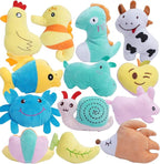 Pack of 26 Soft Small Medium Dog Squeaky Toys,Cute Puppy Favorite Comfortable Squeakers Toy,Multicolored for Puppy