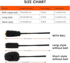 HOWGO Dog Rope Toy,Dog Bungee Chaser Toy 100% Sheepskin,Sheep Smell Tug Toy for All Breeds (Black, Long Without Ball)