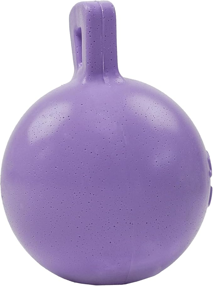 Jolly Pets Tug-n-Toss Heavy Duty Dog Toy Ball with Handle, 6 Inches/Medium, Light Purple