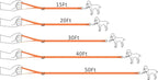 Dog/Puppy Obedience Recall Training Agility Lead - 15ft 20ft 30ft 40ft 50ft Training Leash - Great for Play, Camping, or Backyard - Orange 15ft (15Feet, Orange)