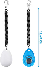 Diyife Dog Clicker for Training, 2 Pack Dog Training Clicker, Clicker Dog Training with Wrist Strap, Pet Training Clicker, Perfect for Dog Cat Puppies Behavioral Training (Blue and White)