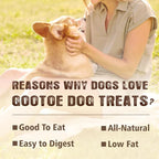 Gootoe Soft Turkey Tendon Stirip 3oz, Natural Chewy Snack, USA-Sourced Turkey Tendon, Premium Training Chews, Hypoallergenic, Reseal Value Bags, Ideal for Small & Senior Dogs