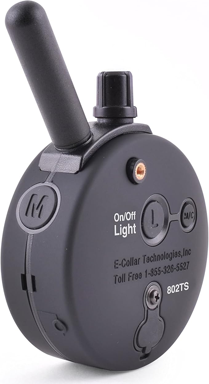 E-Collar ET-800-1 Mile Rechargeable Remote Waterproof Trainer - Static, Vibration and Sound Stimulation Collar with PetsTEK Dog Training Clicker