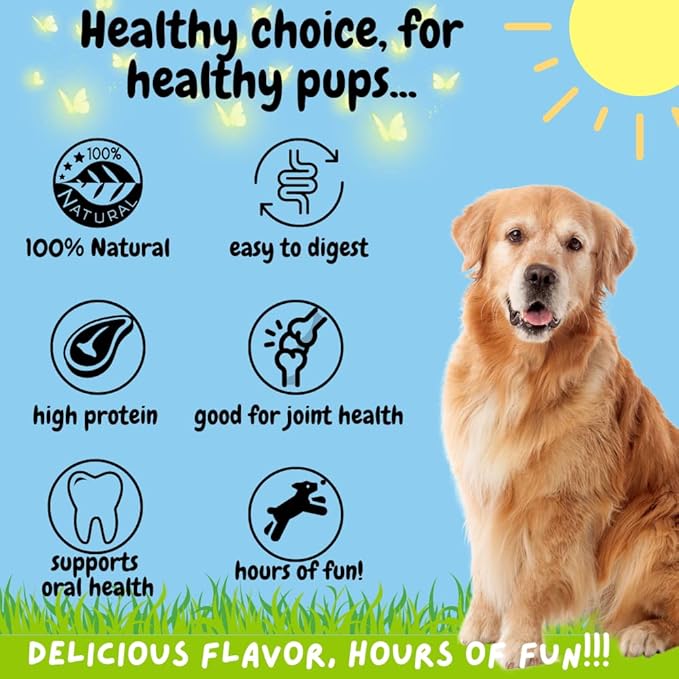BULLYSTICKS & MORE 6 Inch Beef Cheek Rolls for Dogs (6" Extra Thick - 3 Count) - Beef Cheek Bones for Dogs - Dog Parents Choice - Premium No Hide Rolls