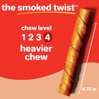 Hartz Oinkies Smoked Twists with Naturally Smoked Pork Rawhide-Free Dog Treats, Highly Digestible Long Lasting Dog Chews, 20 count