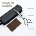 Dog Grooming Scissors: 7.5 inch Pet Curved Shears Made Of Japanese 9CR Advanced Stainless Steel Professional Grooming Scissors for Dogs Cats and Other Pets