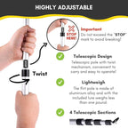 YES4QUALITY Flirt Pole for Dogs - Safe & Strong for Large Breeds with Non-Bungee Cord - Spring Pole for Tug of War, Interactive Play & Puppy Training - Heavy Duty Teaser Wand for Outdoor Exercise