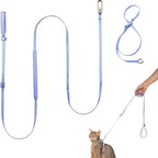 Cat Harness and Leash Set, Lightweight Escape Proof Cat Harness Leash with Padded Handle, Adjustable Cat Leash Harness for Kitten Small Large Cats Walking Training (Blurple, S)