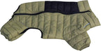 LoveLongLong Dog Coat - Warm & Waterproof Reflective Dog Jacket, Zippered & Adjustable, Olive Green, S, M, L