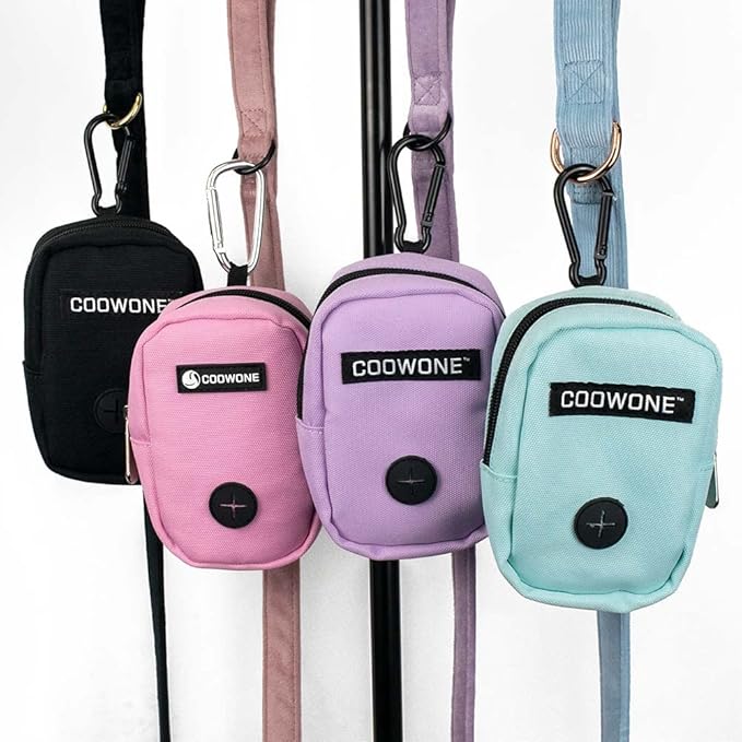 COOWONE Dog Treat Pouch with Clip, Treat Pouches for Pet Training, Small Dog Treat Container Treat Bag for Leash, Waterproof Dog Treat Bag, Hands-free Training Pouch