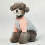 Dog Shirt for Small and Large Dogs Raglan Cotton T-Shirts Soft Breathable Dog Shirts pet Clothes Gray Series (Small, Gray/Peach)