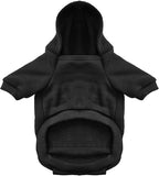 Jecikelon Winter Dog Hoodie Sweatshirts with Pockets Warm Dog Clothes for Small Dogs Chihuahua Coat Clothing Puppy Cat Custume (Black, X-Small)
