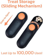 Clink Design Clicker Dog Trainer & Dog Treat Pouch Alternative, Dog Treat Dispenser, Puppy Essentials Dual Use 2 in 1 Dog Clicker for Training - Durable, Light (2.36 oz), Easy to Clean & Handle, Black