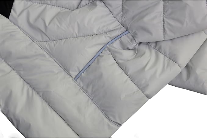 Dog Warm Jacket, Outdoor Snow Covered Reflective Windproof, Adjustable M/L Zippered Vest for Medium to Large Dogs (Off White) M