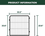 FXW Acrylic & Metal Unleashed Indoor Dog Playpen - Stress-Free and Safe Play, Heavy Duty 24 Inch 2 Wire Panels Dog Pen for Puppy and Small Dogs, Black│Patented