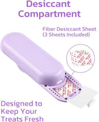 Dog Treat Pouch & Clicker Dog Trainer, Puppy Essentials Dual Use 2 in 1 Dog Clicker for Training - Durable, Light (2.36 oz), Easy to Clean & Handle, Innovative Design, Purple - Click Design