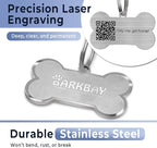 Dog Tags Personalized for Pets,Dog Name Tags QR Code,No Subscription Fees,Modifiable Pet Online Profile,Stainless Steel,No App Required,for Dogs and Cats Small,Medium,Large(Dog Bone,Small)