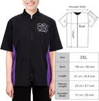 Noverlife Short Sleeves Pet Grooming Workwear With Full Zipper, 3XL Size, Anti-Static Beautician Smock, Lightweight Groomer Cosmetologist Uniforms Style Dog Cat Jacket for Men Women