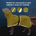 Dog Raincoat Waterproof Dog Rain Coat with Hoodile, Reflective Adjustable Lightweight Pet Rain Jacket for Medium Large Dogs(Yellow, 7XL)