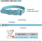 Puppy Collars for Litter - 12 Color Adjustable ID Collar Identification Leather Small Dog Collars for Puppy Medium Large Breed Dogs (M(Neck:11.5"~14.5"))
