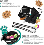 PetAmi Dog Treat Pouch, Pet Treat Pouch for Training, Dog Walking Bag Holder for Kibbles, Pet Food Toy, Dog Trainer Essentials Supplies, Poop Bag Dispenser, 3 Ways to Wear (Charcoal)