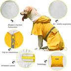 Pet Large Dog Raincoat Apparel Poncho Waterproof for Medium Large Sized for Dog Raincoat Clothes (Yellow, 6XL)