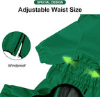 PINA Dog Raincoat, Waterproof Rain Jacket with Hood & Pocket, Lightweight Dog Jacket with Leash Hole & Reflective Strap for Wet Weather, Full Wrap Design for Full Protection