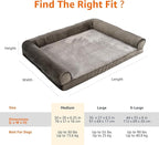 Amazon Basics Dog Bed with Cooling Gel Memory Foam, Pressure-Relief Support for Dogs up to 30lbs, Non-Slip Bottom, Machine Washable Cover, Medium Sized (30" x 20"), Taupe