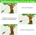 XiaZ Tug of War Dog Toy, Interactive Dogs Toy Bungee Hanging Tether with 2 Chew Rope Toys, Heavy Duty Puppy Outdoor Activity Aggressive Chewers Best Small to Large Boredom Exercise and Play (Green)