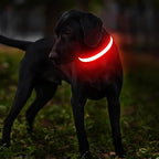 MASBRILL LED Dog Collar - Light Up, Rechargeable, Waterproof, Glow Collar for Small to Large Dogs