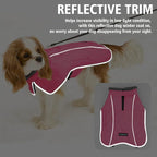 Fragralley Dog Coat Small, Waterproof Dog Jacket with Warm Fleece Lining, Adjustable Reflective Dogs Winter Coat, Turtleneck Pet Coats for Cold Weather (Pink S)