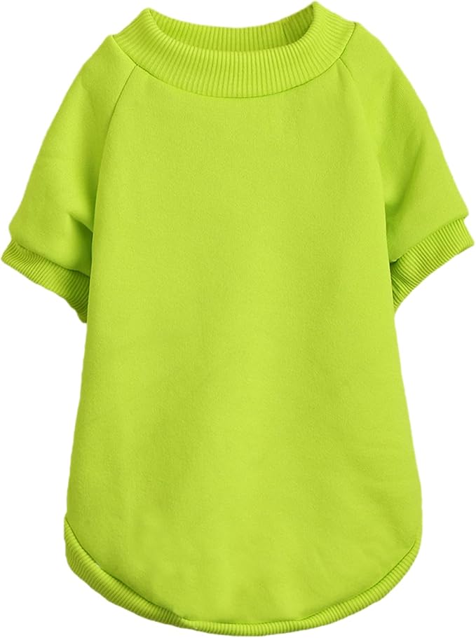 Puppy Sweater for Small Dogs Clothes Warm Winter Cat Clothe Pet Sweatshirt Knitwear Doggie Kitten Clothing, Light Green, Large