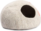 Woolygon Luxurious Eco-Friendly Merino Wool Cat Cave Bed - Foldable Hideaway Pod for Indoor Cats - Premium Felt Kitten Beds - Covered Cat House for Ultimate Cozy Comfort