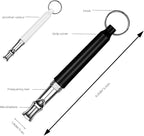 Dog Whistle,Dog Training Whistle Set, 2 Pack, Adjustable Silent Whistles with Lanyard, Black and White