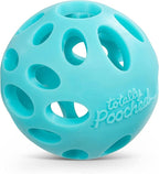 Messy Mutts Totally Pooched Huff'n Puff Ball | 3.1” TPR Puzzle Ball for Dogs | 2-in-1 Durable Interactive Toy and Tooth Cleaner | Teal