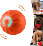 Alizure Dog Ball, Dura Spin Smart Dog Ball, Automatic Rolling Balls for Dogs Interactive Dogs Toys for Aggressive Chewers (Orange)