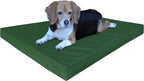 Dogbed4less Large Orthopedic Gel Infused Memory Foam Dog Bed, Waterproof Liner with Durable Canvas Cover, 41X27X4 Inch, Olive Green (Fit 42X28 Crate)