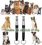 Dog Whistle - Stop Barking Neighbors Dog, Ultra-Wide Frequency Ultrasonic Silent Dog Whistle for Dog, 2 Pack Professional Recall Dog Training Whistles