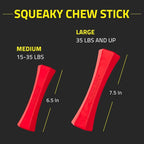 Playology Dog Toys | Durable Squeaky Chew Stick for Dogs | Jumbo Beef Scented Toy - Easy to Clean and Made from Non Toxic Materials