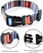 Ihoming Dog Collar and Leash Set for Daily Outdoor Walking Running Training, Splicing Design for Large Boys Girls Dogs Cats Pets, L-Up to 80LBS