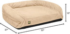 K9 Ballistics Tough Orthopedic Medium Bolster Dog Bed - Washable, Durable and Water Resistant Dog Bed - Made for (M) Medium Dogs, 33"x27", Sandstone