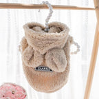 Cat Bunny Ears Costume Cute Dog Kitten Hoodies Sweater Rabbit Ears Puppy Pet Apparel (Medium,Beige)