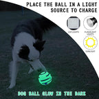HYQ Glowing Interactive Dog Toy Ball - Squeaky for Small, Medium, Large Dogs and Puppies - Keeps Them Busy (Glow Ball, 2.75 Inch)