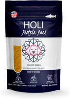 HOLI Freeze Dried Salmon Dog Food Topper - with Omega 3 & 6 - Single Ingredient, Human-Grade Wild Caught Salmon - Dog Food Flavor Enhancer for Picky Dogs – 100% All Natural - 6oz