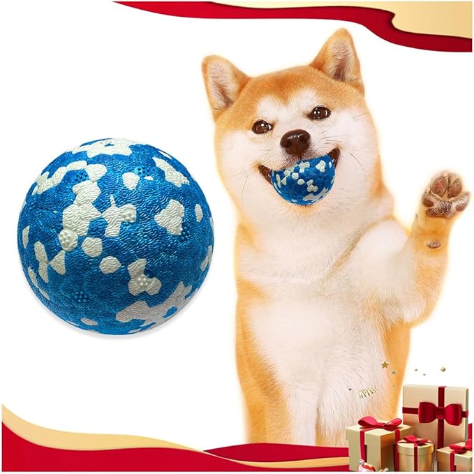 Dog Balls, Indestructible Tennis Balls for Dogs, Durable Bouncy Dog Toy Balls for Aggressive Chewers, Interactive Dog Toys for Fetch Game, Lightweight Floating Dog Toys