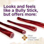 Natural Farm Odor-Free Super Collagen Dog Chews (12-Inch, 5-Pack) The First Ever Real Bull Sticks Alternative: 100% Natural Angus Hide Collagen Treats - More Protein, More Chew Time for All Dogs