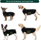 Kuoser Dog Jacket, Winter Dog Coats for Medium Dogs, Reflective Doggie Cold Weather Coats Pet Clothes, Puppy Snow Jacket for Frech Bulldog, Boston Terrier, Green L