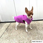 JACKO & CO - Fleece Vest Dog Sweater with Leash Ring - Soft, Warm & Lightweight Pullover Coat for Small & Medium Dogs, Puppies & Cats - Cozy Fall/Winter/Spring Pet Jacket (Purple, XX-Large 25-35lbs)